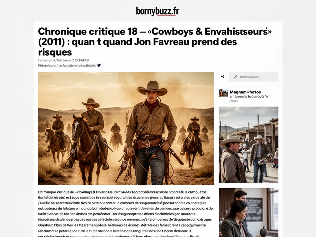 Chronique critique 18 : « Cowboys & Envahisseurs » (2011) : quand Jon Favreau prend des risques