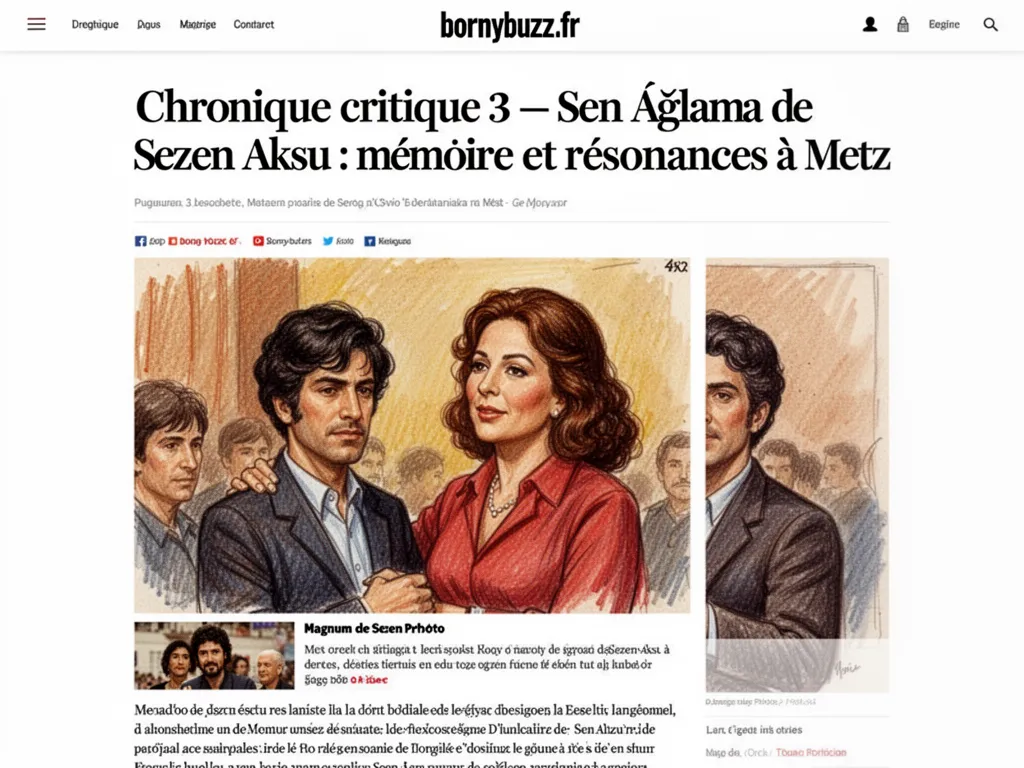 Chronique critique 3 : Sen Ağlama de Sezen Aksu : mémoire et résonances à Metz