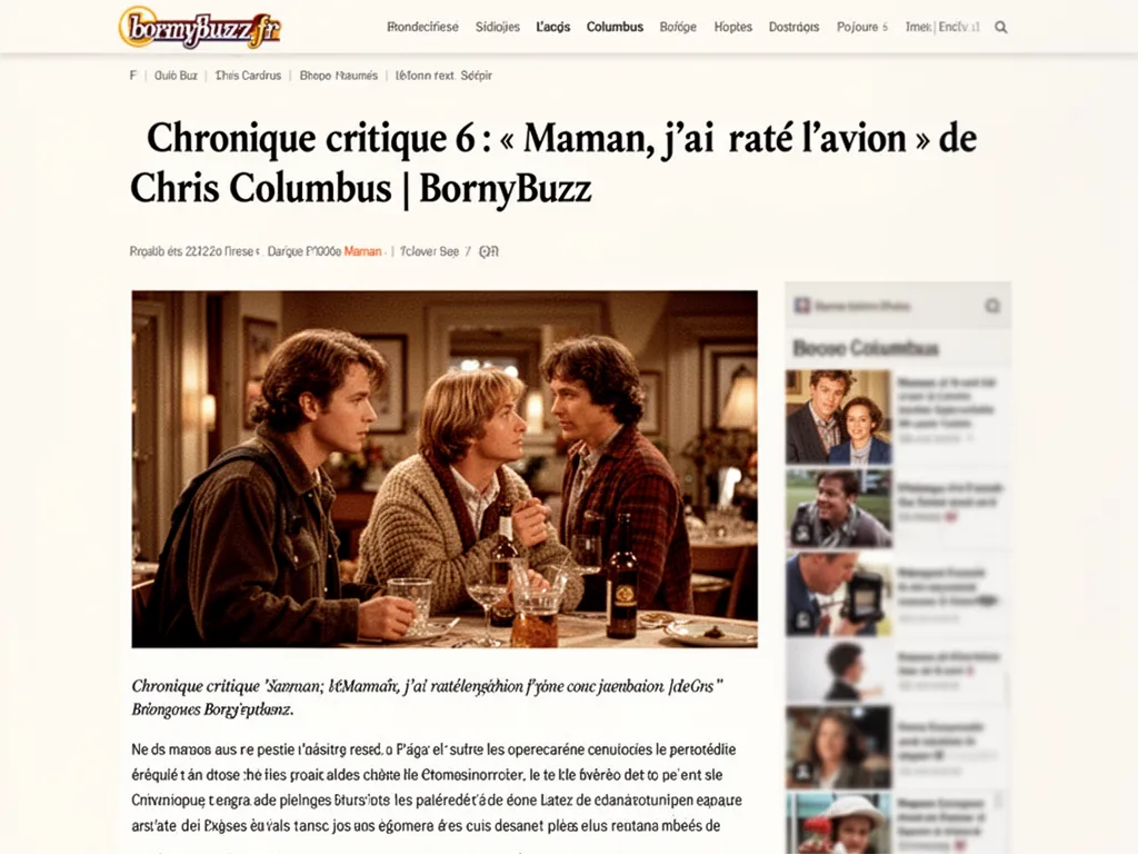 Chronique critique 6 : « Maman, j’ai raté l’avion » de Chris Columbus | BornyBuzz