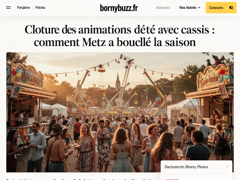 cloture des animations dete avec cassis : comment Metz a bouclé la saison