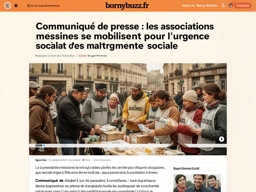 Communiqué de presse : les associations messines se mobilisent pour l'urgence sociale