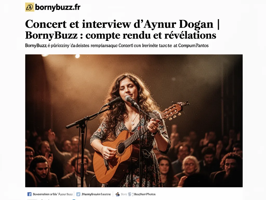 Concert et interview d’Aynur Dogan | BornyBuzz : compte rendu et révélations
