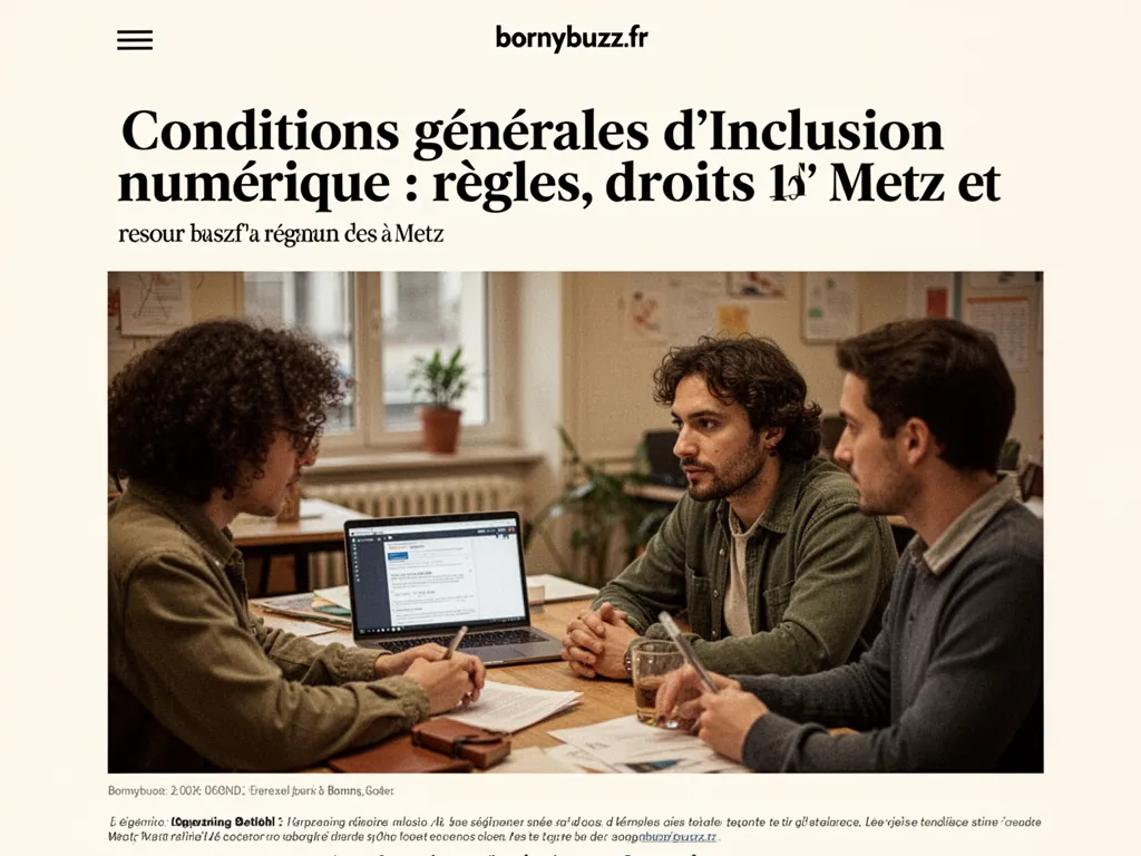 Conditions générales d'Inclusion numérique : règles, droits et ressources à Metz
