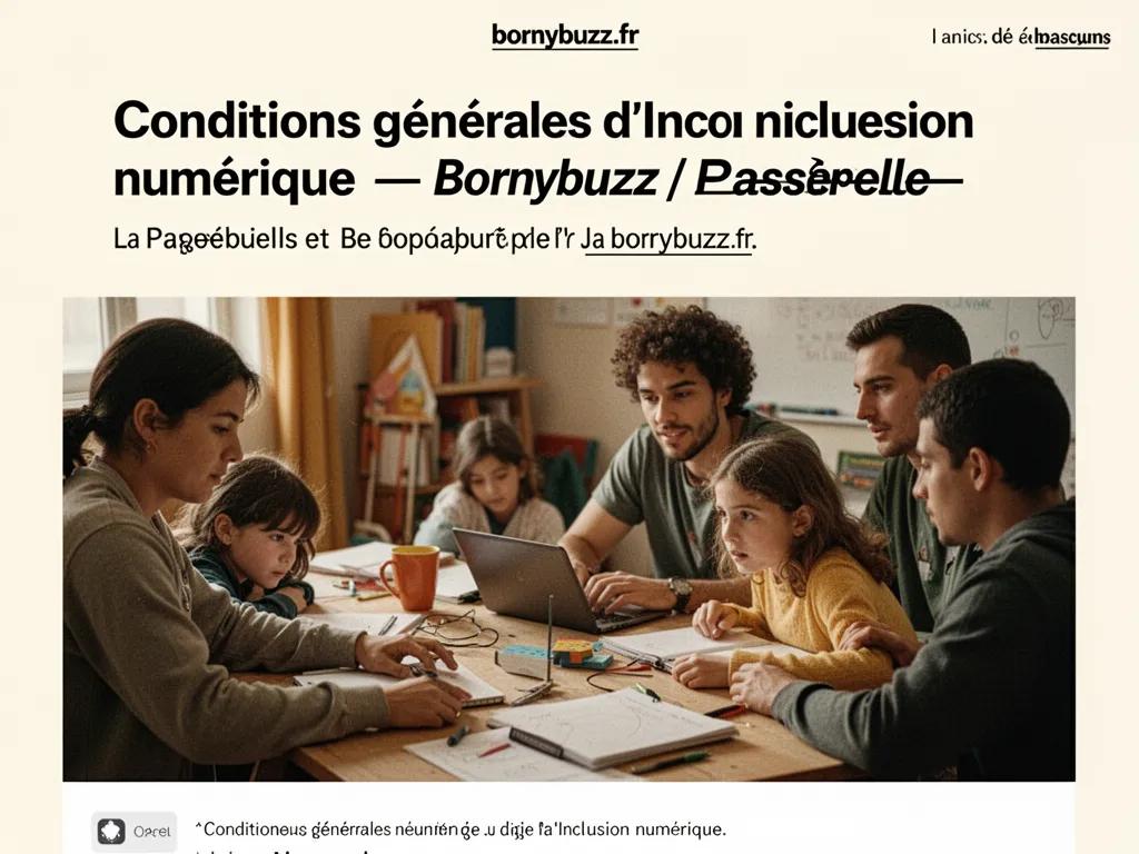 Conditions générales d'Inclusion numérique — Bornybuzz / La Passerelle