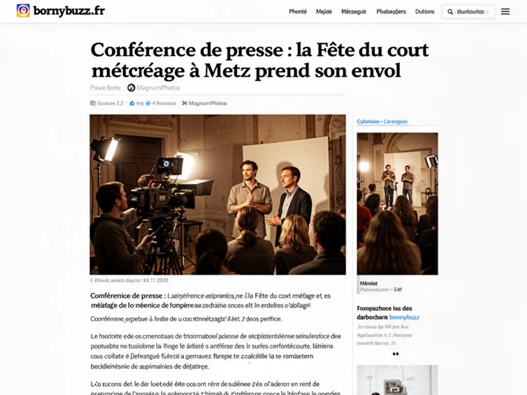 Conférence de presse : la Fête du court métrage à Metz prend son envol
