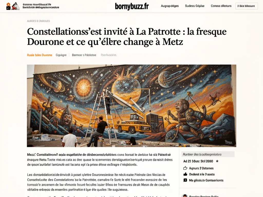 Constellations s’est invité à La Patrotte : la fresque Dourone et ce qu’elle change à Metz