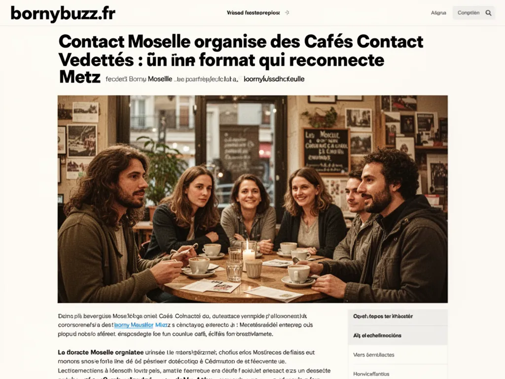 Contact Moselle organise des Cafés Contact aux Vedettes : un format qui reconnecte Metz