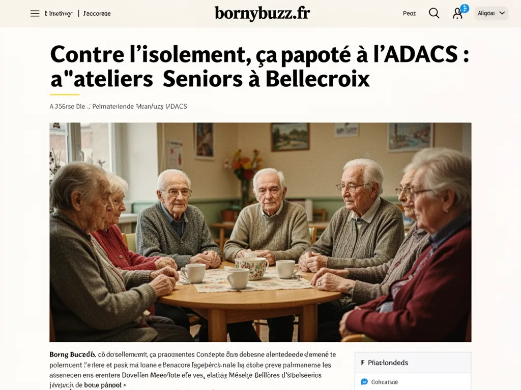 Contre l’isolement, ça papote à l’ADACS : ateliers seniors à Bellecroix
