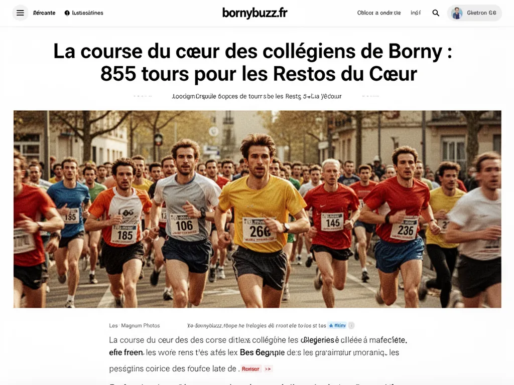 La course du cœur des collégiens de Borny : 855 tours pour les Restos du Cœur