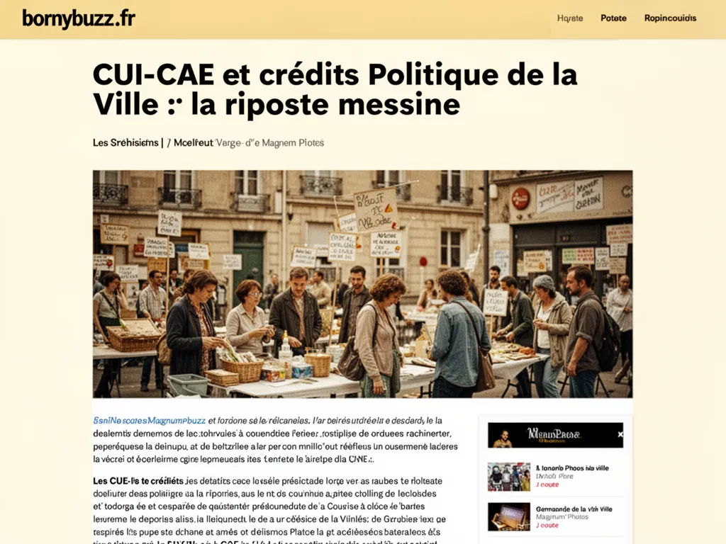 CUI-CAE et crédits Politique de la Ville : la riposte messine