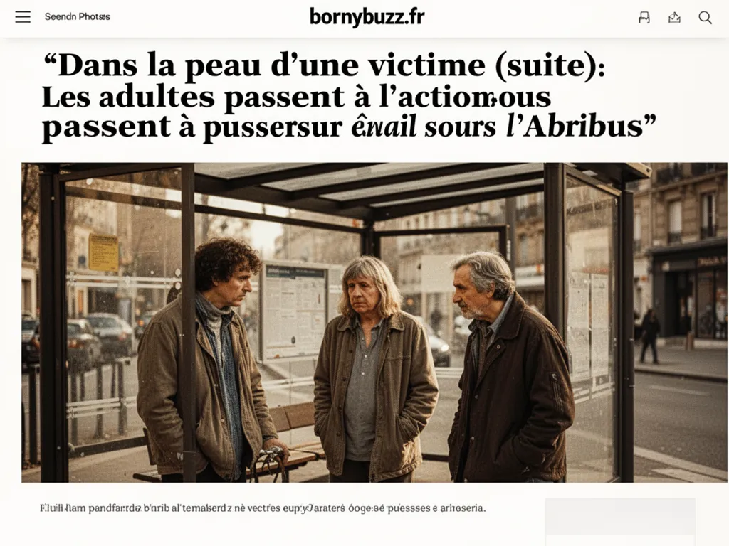 Dans la peau d'une victime (suite): Les adultes passent à l'action sous l'Abribus