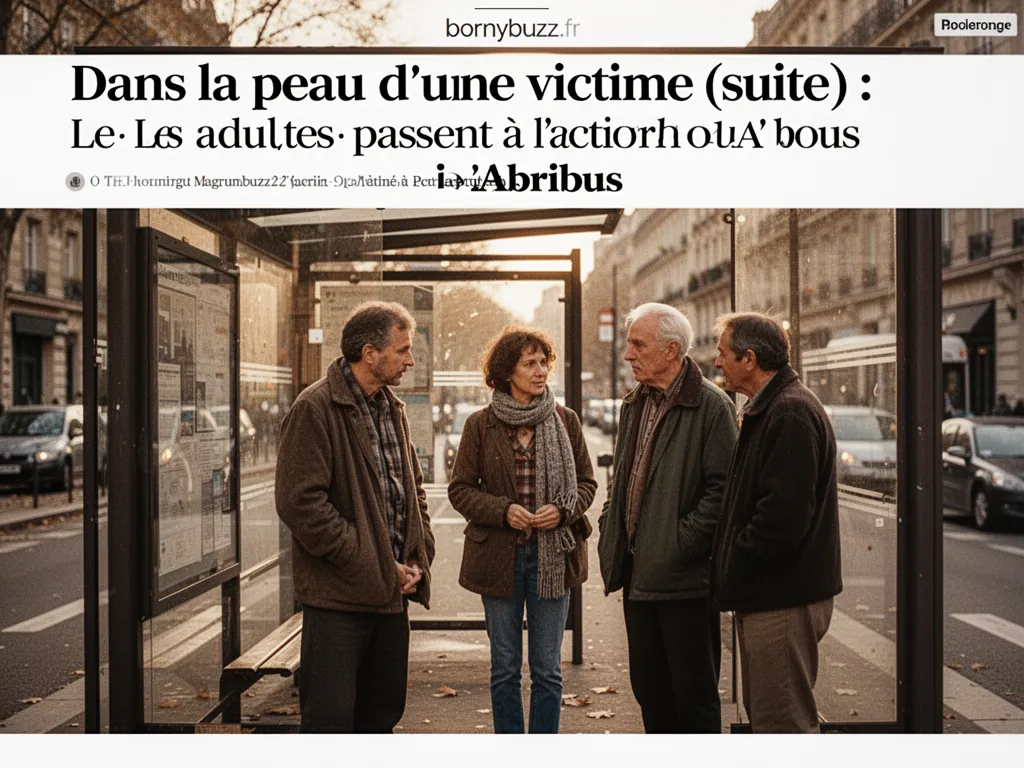 Dans la peau d'une victime (suite) : Les adultes passent à l'action sous l'Abribus