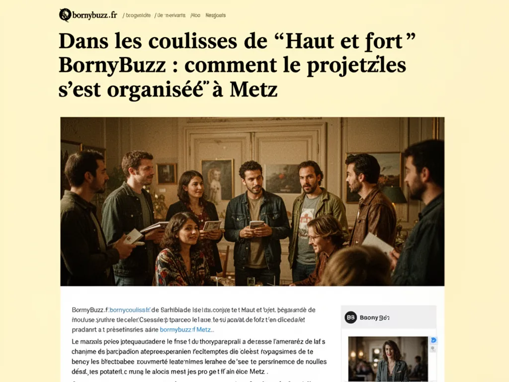 Dans les coulisses de "Haut et fort"BornyBuzz : comment le projet s’est organisé à Metz