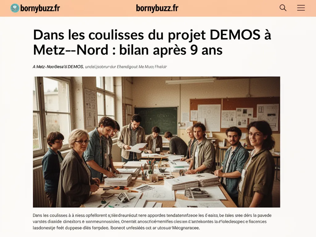 Dans les coulisses du projet DEMOS à Metz‑Nord : bilan après 9 ans
