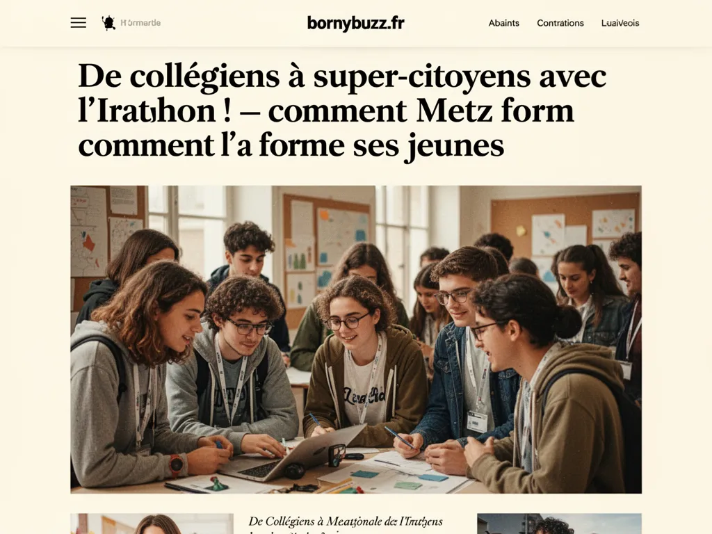 De collégiens à super-citoyens avec l'Irathon ! : comment Metz forme ses jeunes