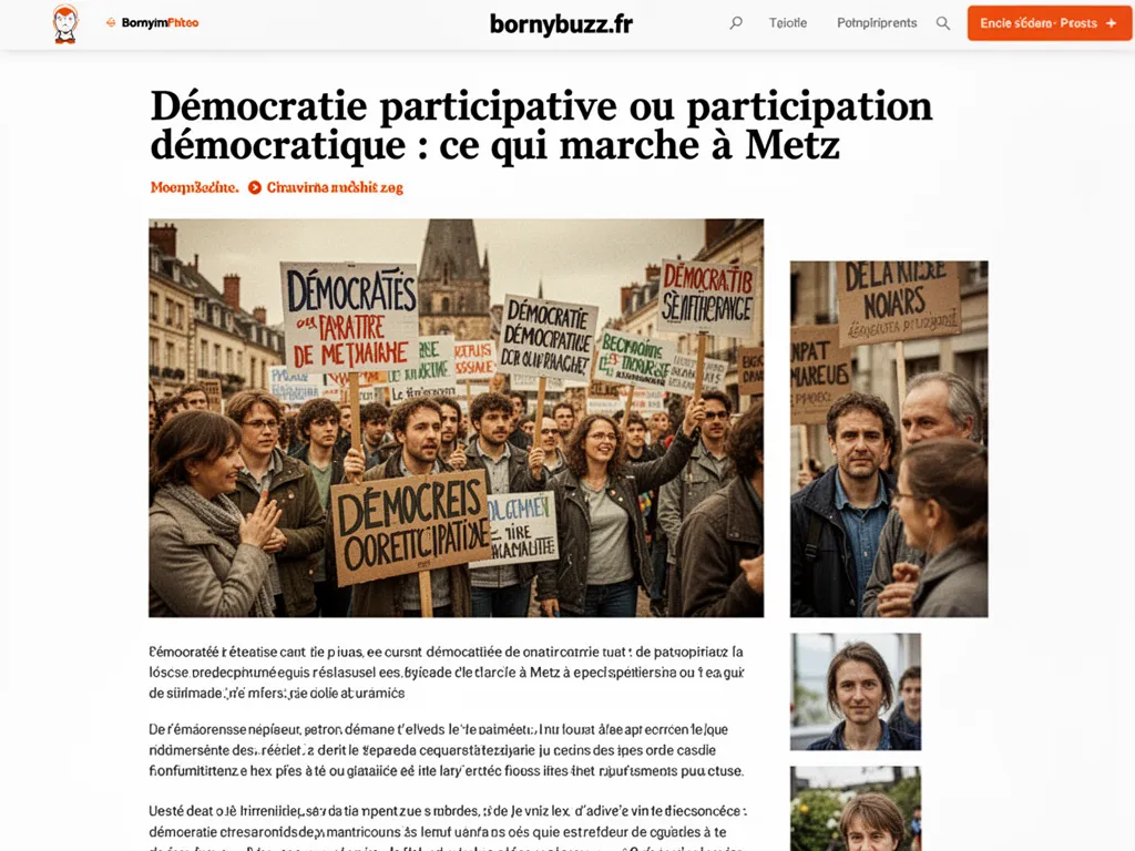 Démocratie participative ou participation démocratique : ce qui marche à Metz