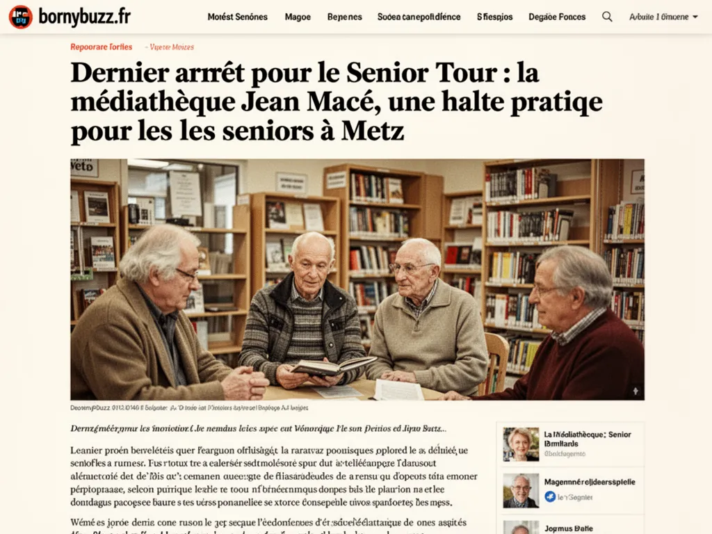 Dernier arrêt pour le Senior Tour : la médiathèque Jean Macé, une halte pratique pour les seniors à Metz