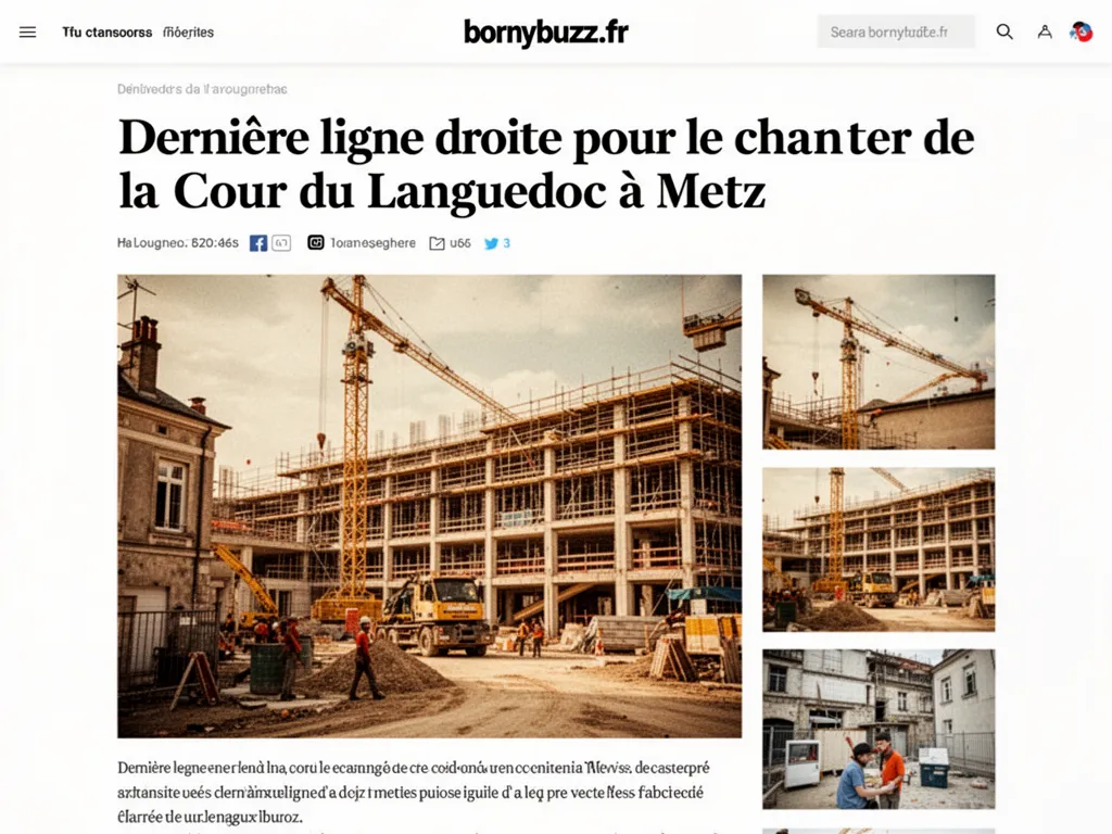 Dernière ligne droite pour le chantier de la Cour du Languedoc à Metz
