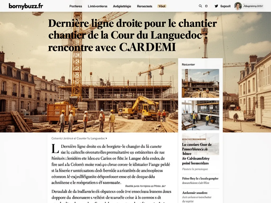 Dernière ligne droite pour le chantier de la Cour du Languedoc : rencontre avec CARDEM