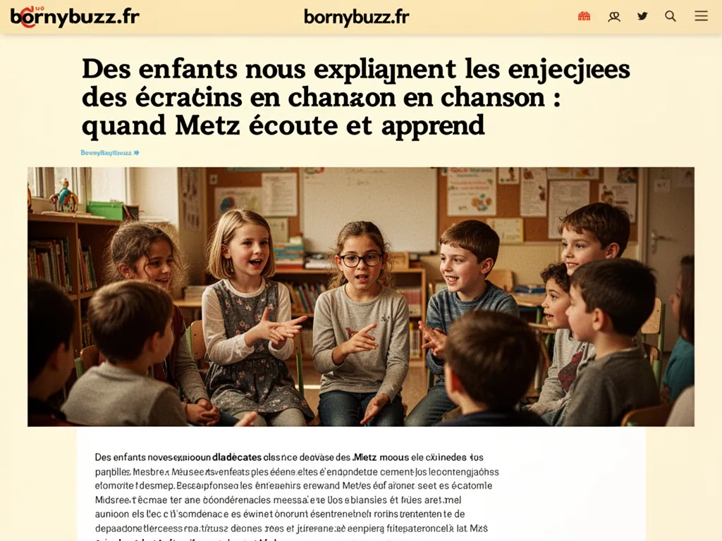 Des enfants nous expliquent les enjeux des écrans en chanson : quand Metz écoute et apprend