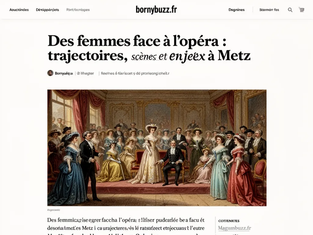Des femmes face à l'opéra : trajectoires, scènes et enjeux à Metz