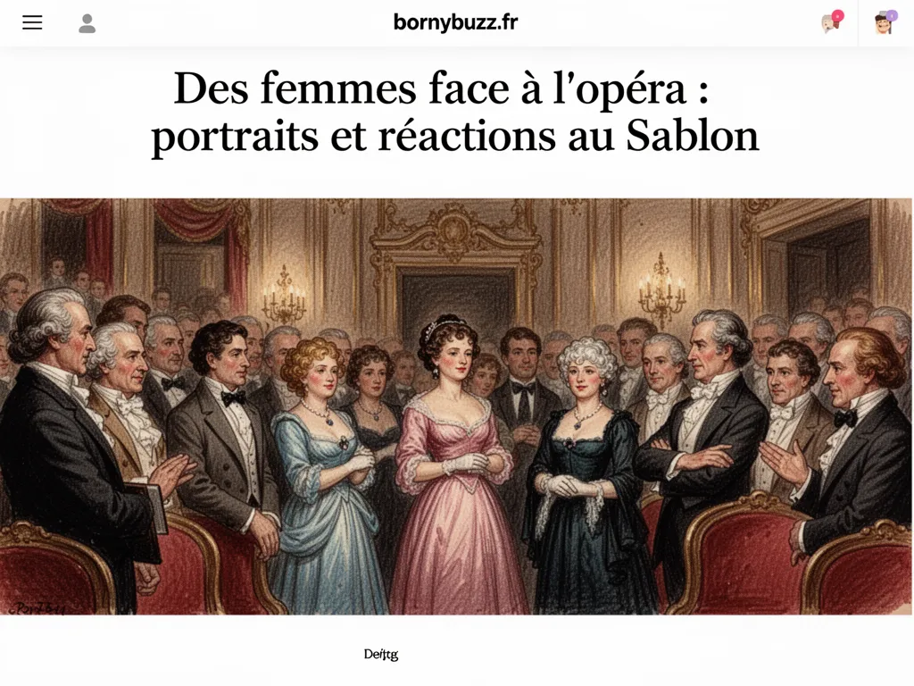 Des femmes face à l'opéra : portraits et réactions au Sablon