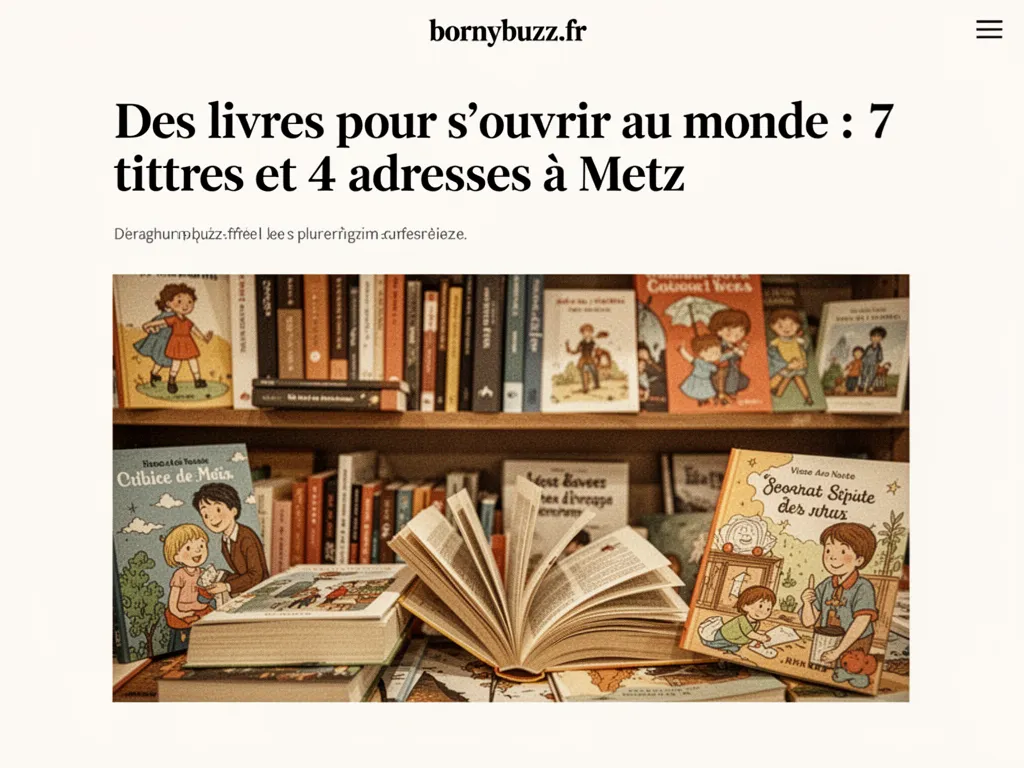 Des livres pour s'ouvrir au monde : 7 titres et 4 adresses à Metz