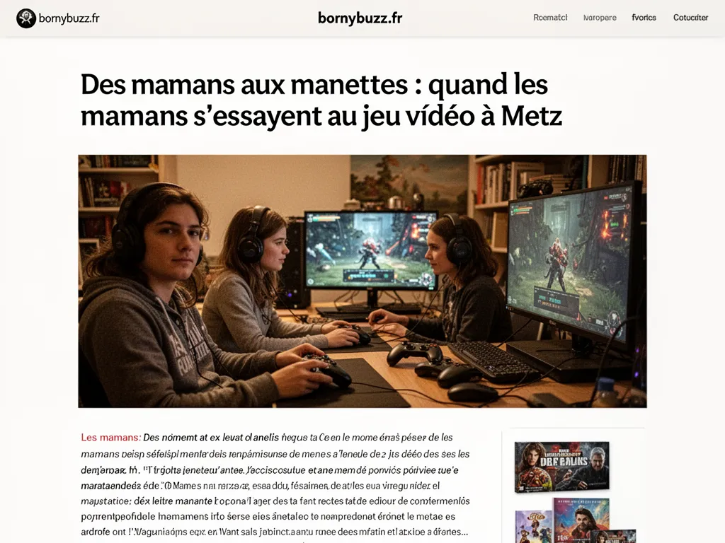 Des mamans aux manettes : quand les mamans s’essayent au jeu vidéo à Metz