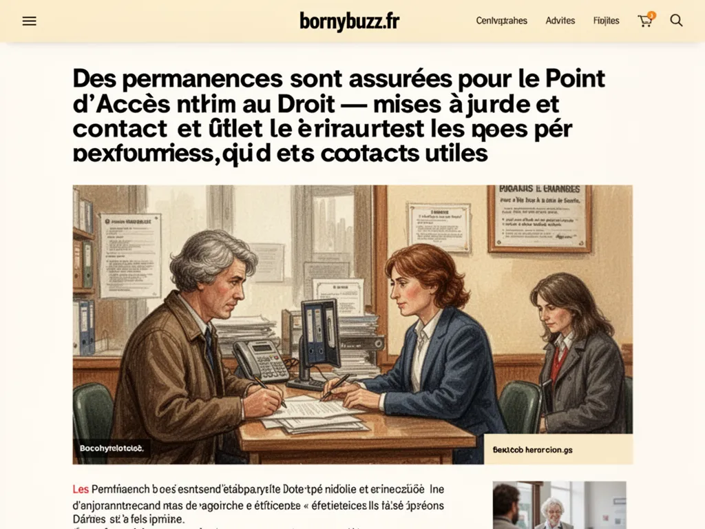 Des permanences sont assurées pour le Point d’Accès au Droit — mises à jour et contacts utiles
