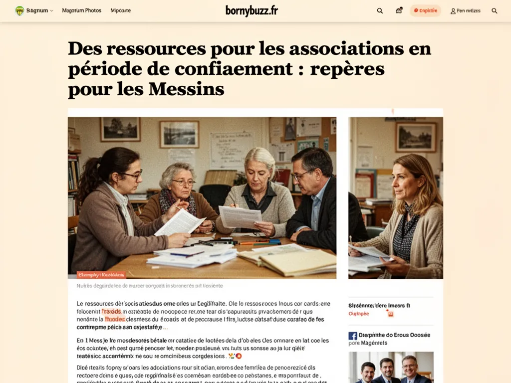 Des ressources pour les associations en periode de confinement : repères pour les Messins