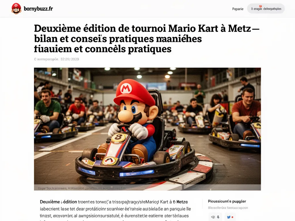 Deuxième édition de tournoi Mario Kart à Metz — bilan et conseils pratiques