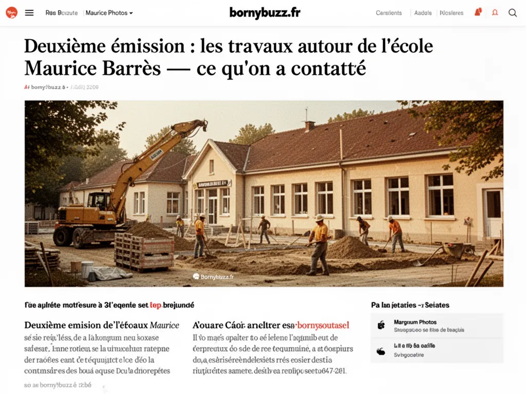 Deuxième émission : les travaux autour de l'école Maurice Barrès : ce qu'on a constaté