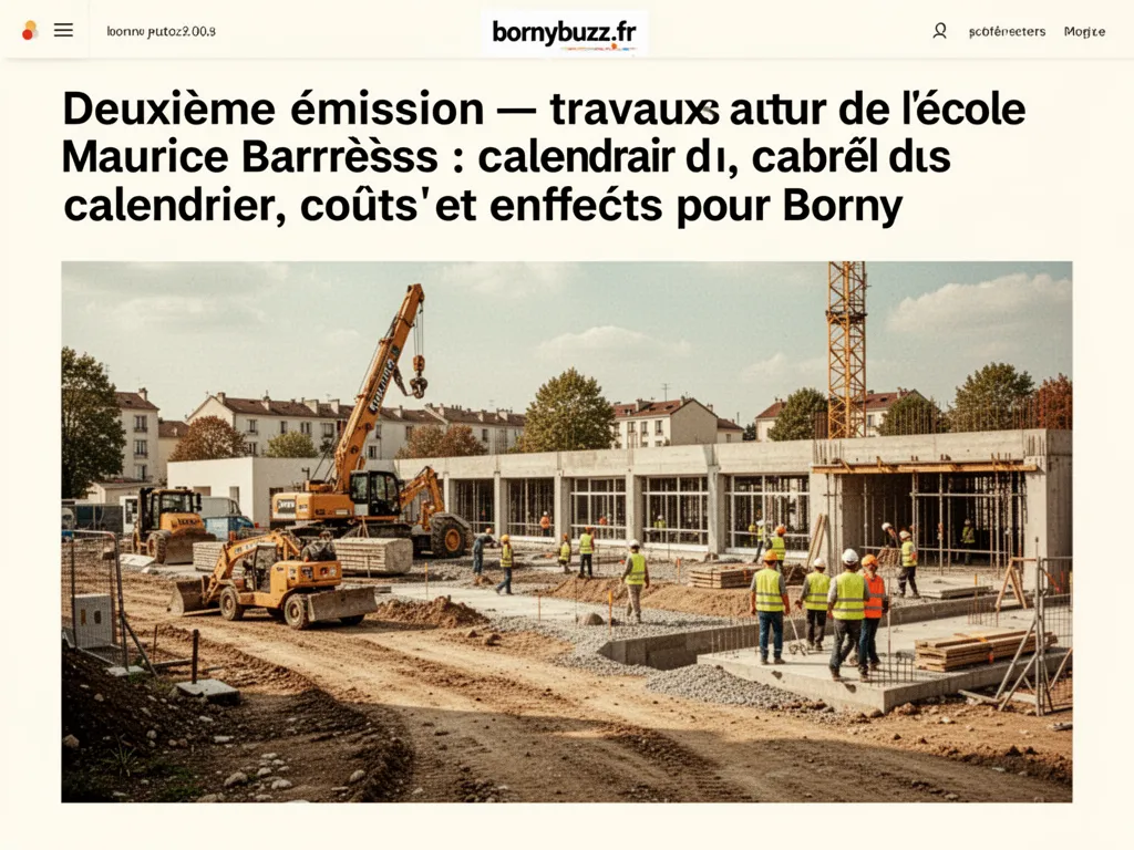 Deuxième émission : travaux autour de l’école Maurice Barrès : calendrier, coûts et effets pour Borny