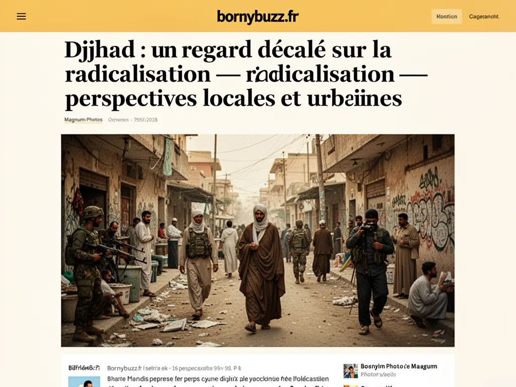 Djihad : un regard décalé sur la radicalisation : perspectives locales et urbaines