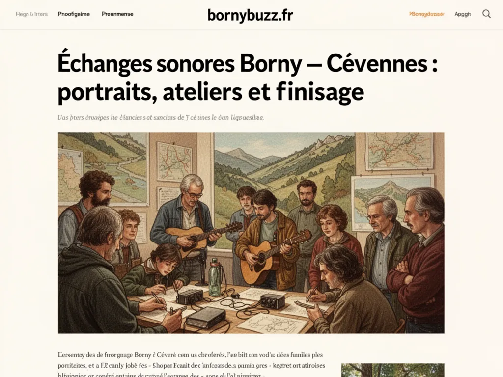 Échanges sonores Borny — Cévennes : portraits, ateliers et finissage