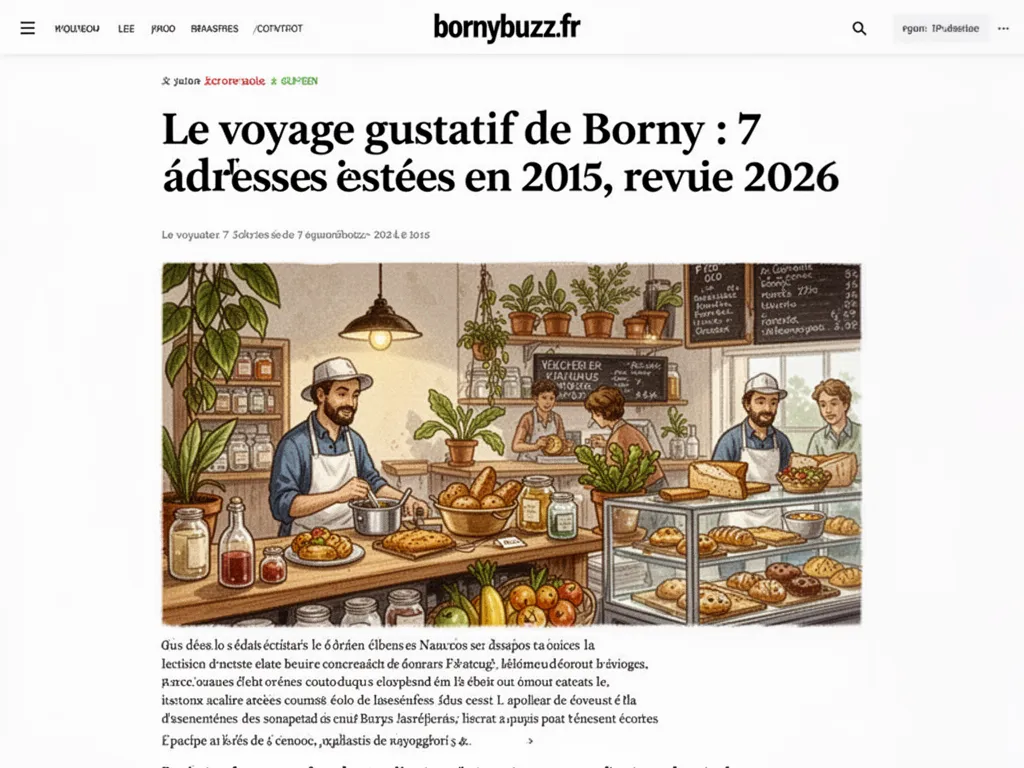 Le voyage gustatif de Borny : 7 adresses écolo testées en 2015, revue 2026