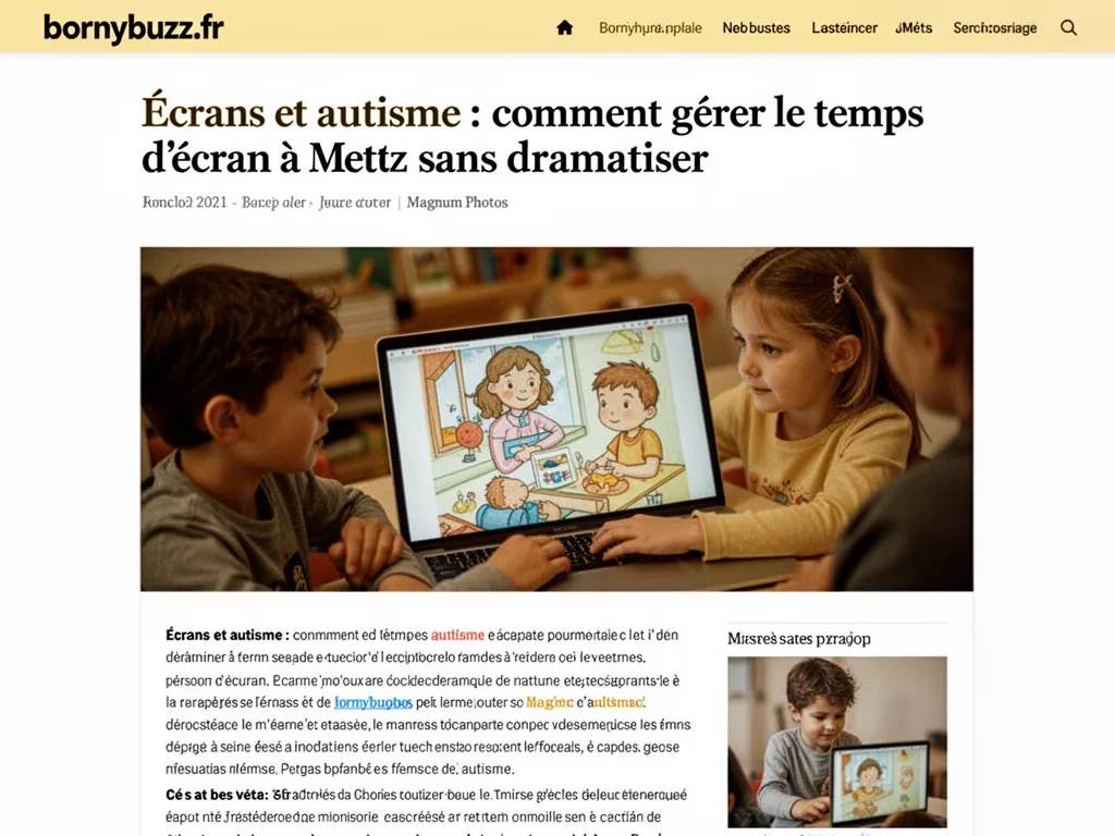 Écrans et autisme : comment gérer le temps d'écran à Metz sans dramatiser