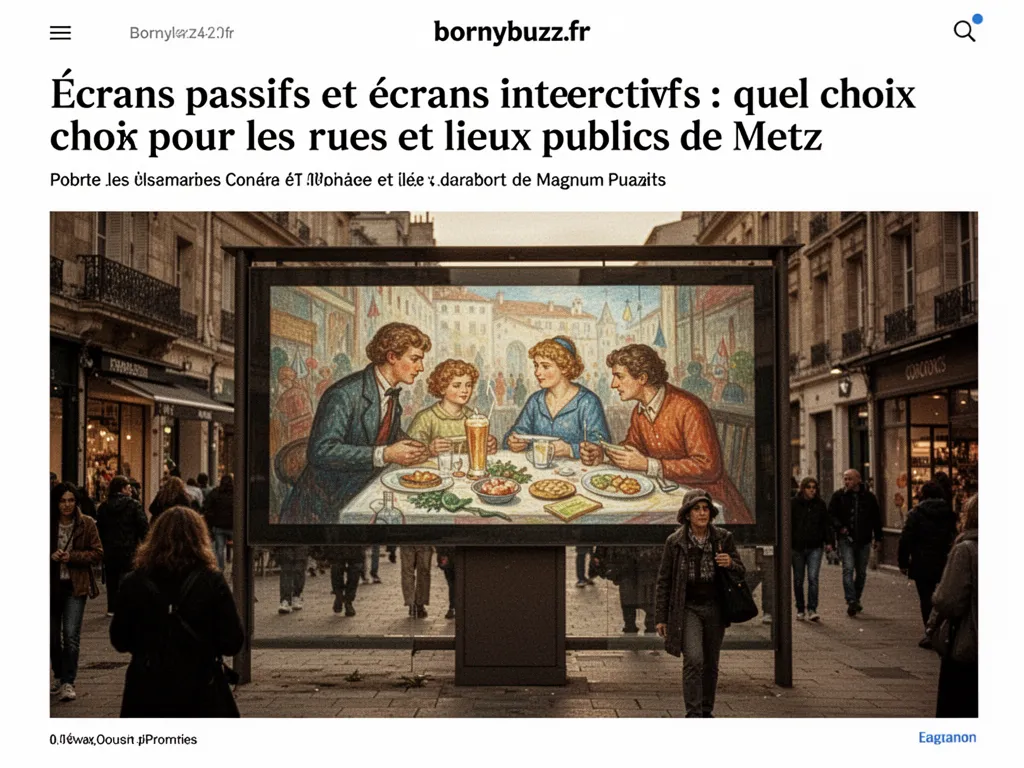 Écrans passifs et écrans interactifs : quel choix pour les rues et lieux publics de Metz