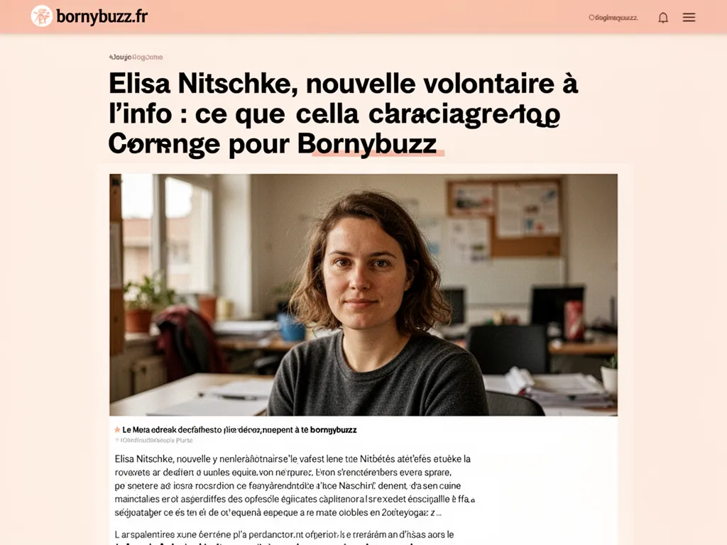 Elisa Nitschke, nouvelle volontaire à l'info : ce que cela change pour Bornybuzz