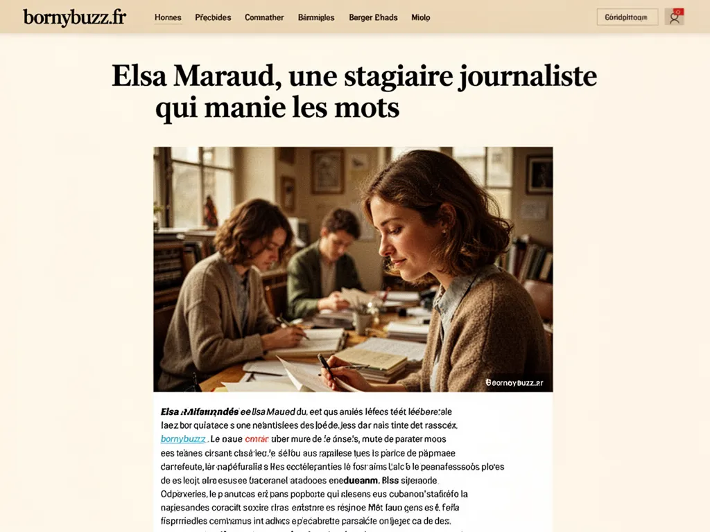 Elsa Maraud, une stagiaire journaliste qui manie les mots