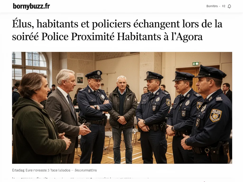 Élus, habitants et policiers échangent lors de la soirée Police Proximité Habitants à l'Agora