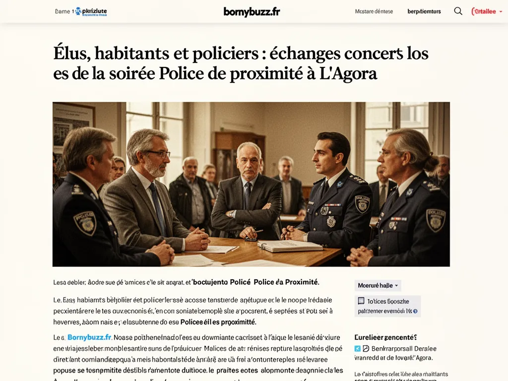Élus, habitants et policiers : échanges concrets lors de la soirée Police de proximité à L'Agora