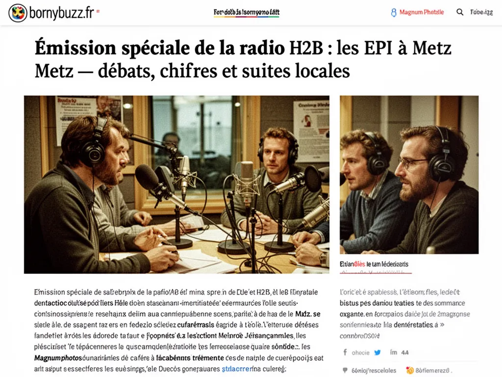 Émission spéciale de la radio H2B : les EPI à Metz — débats, chiffres et suites locales