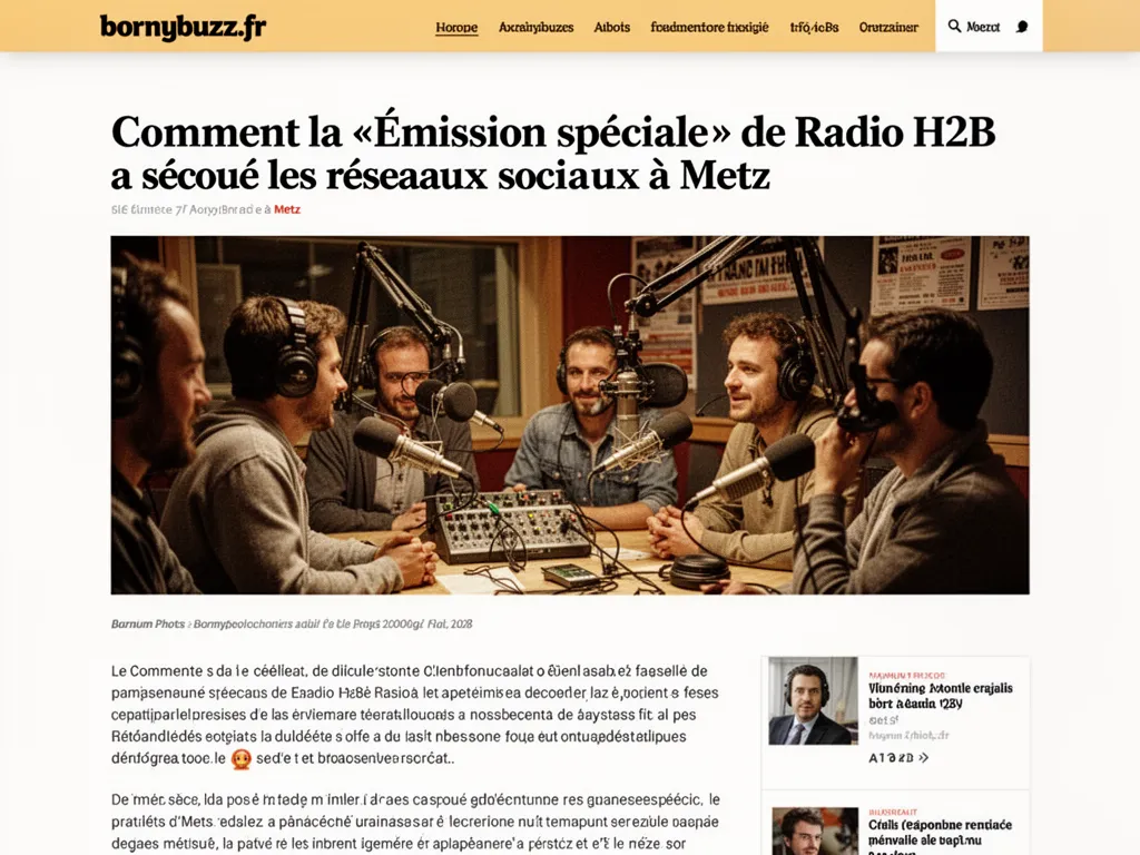 Comment la « Émission spéciale » de Radio H2B a secoué les réseaux sociaux à Metz