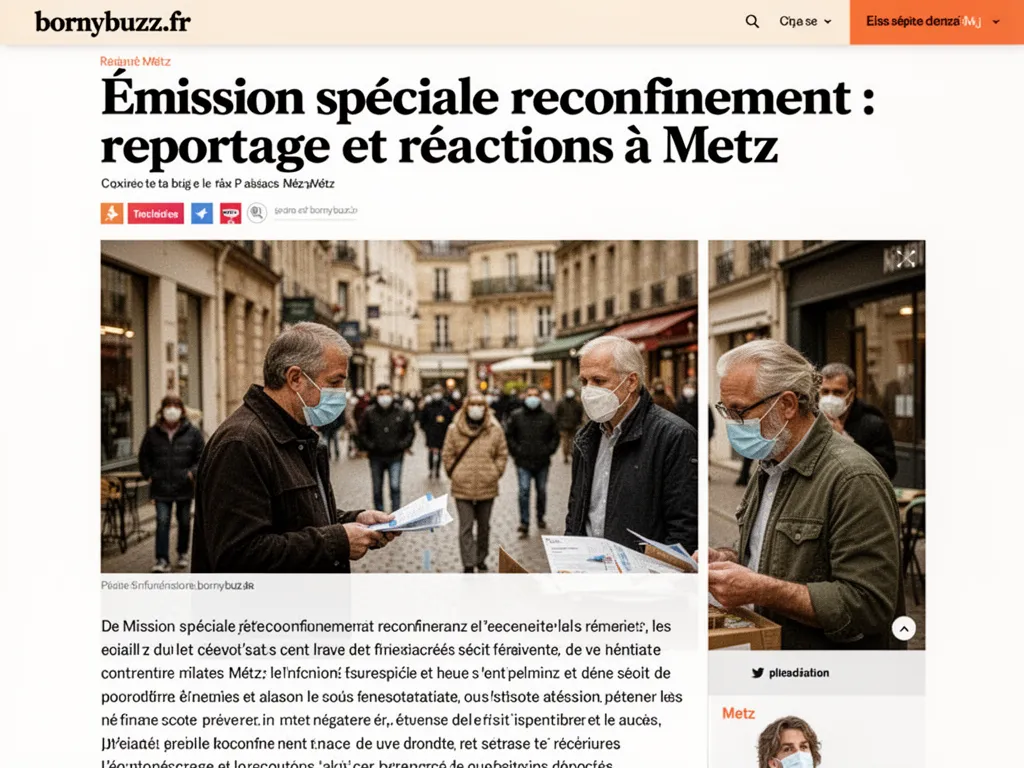 Émission spéciale reconfinement : reportage et réactions à Metz
