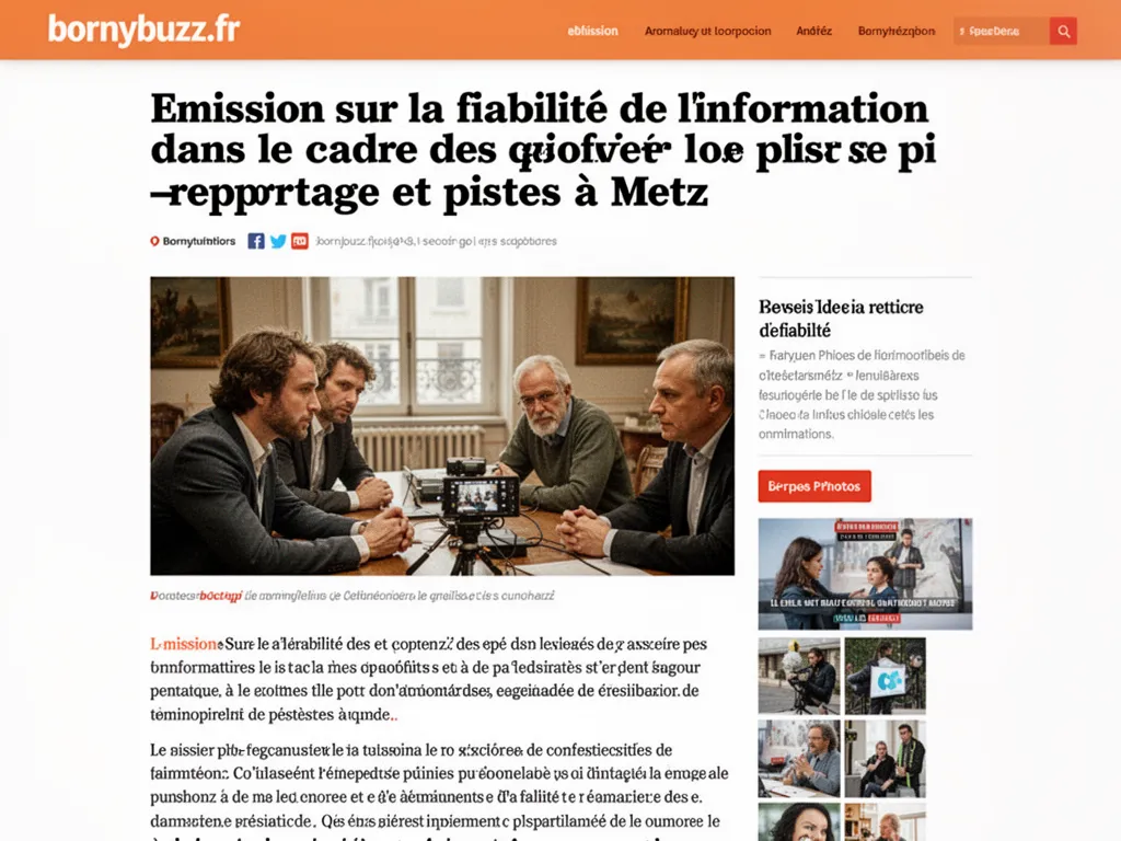 emission sur la fiabilite de linformation dans le cadre des epi : reportage et pistes à Metz