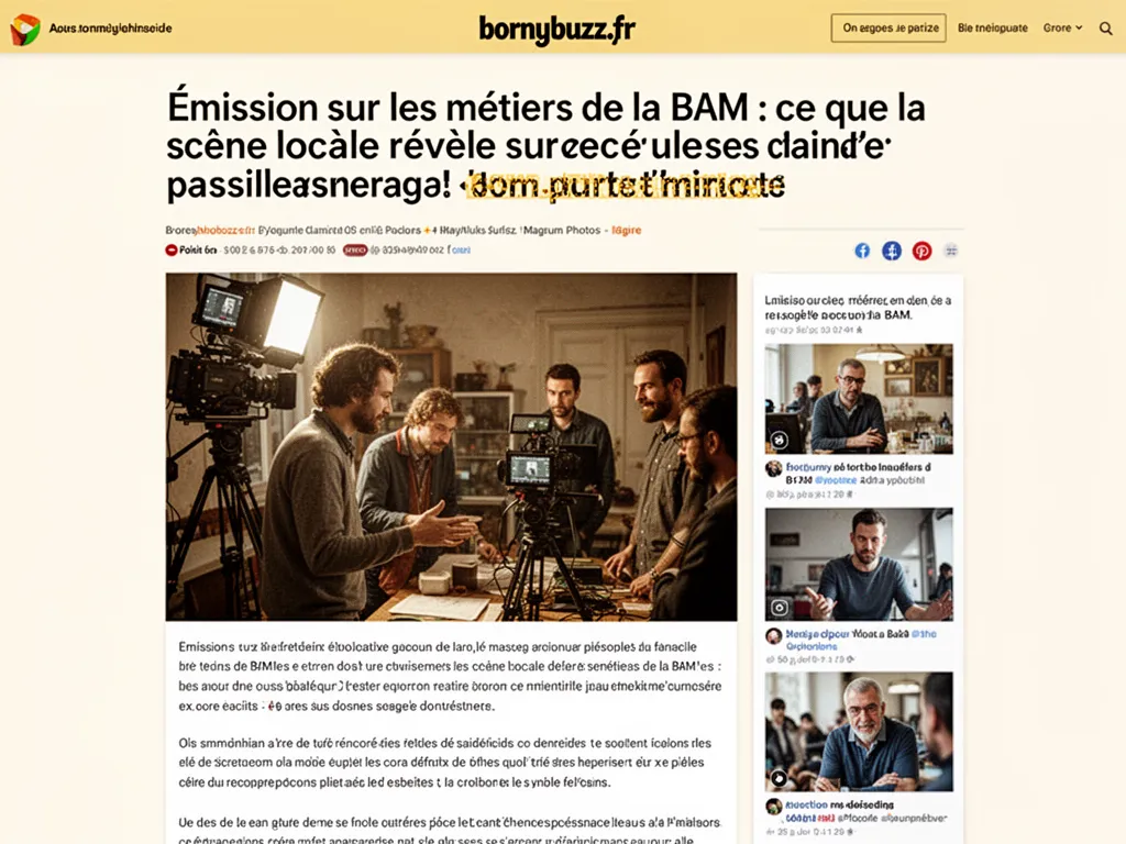 Émission sur les métiers de la BAM : ce que la scène locale révèle sur les coulisses