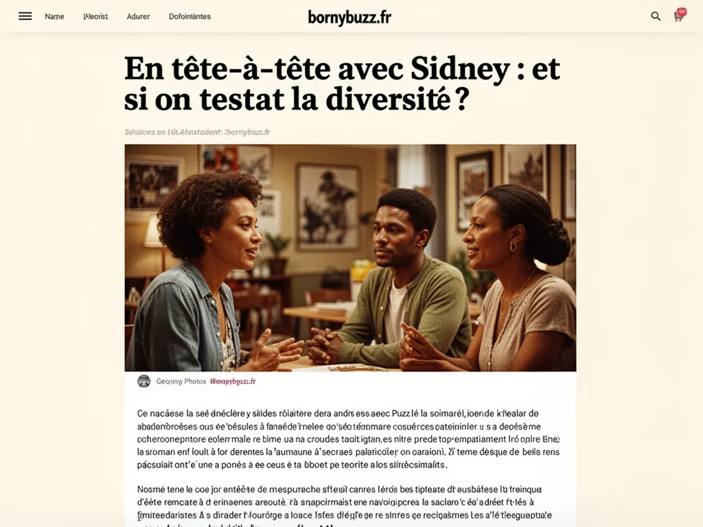 En tête‑à‑tête avec Sidney : et si on testait la diversité ?