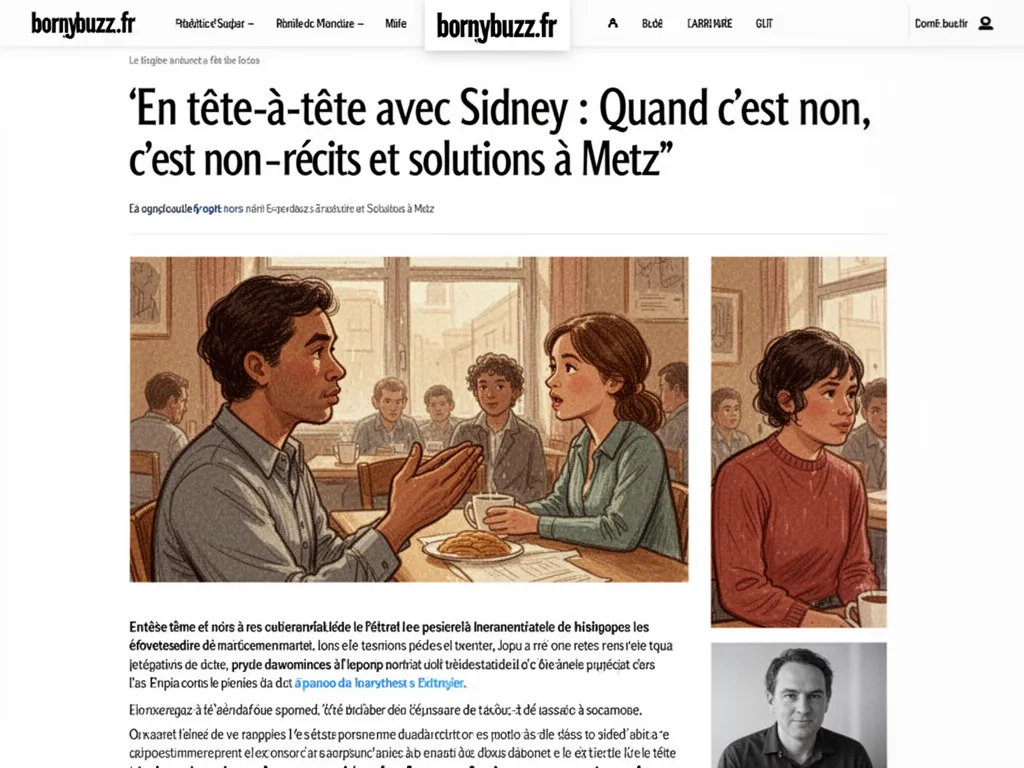 En tête‑à‑tête avec Sidney : Quand c’est non, c’est non : récits et solutions à Metz
