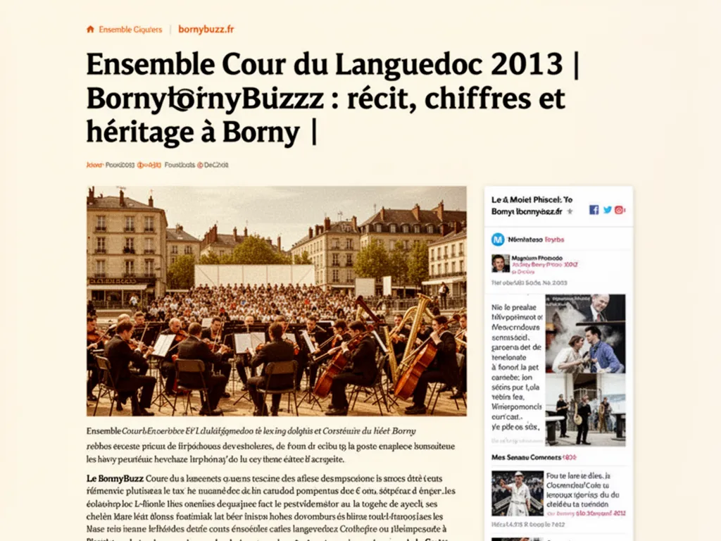 Ensemble Cour du Languedoc 2013 | BornyBuzz : récit, chiffres et héritage à Borny